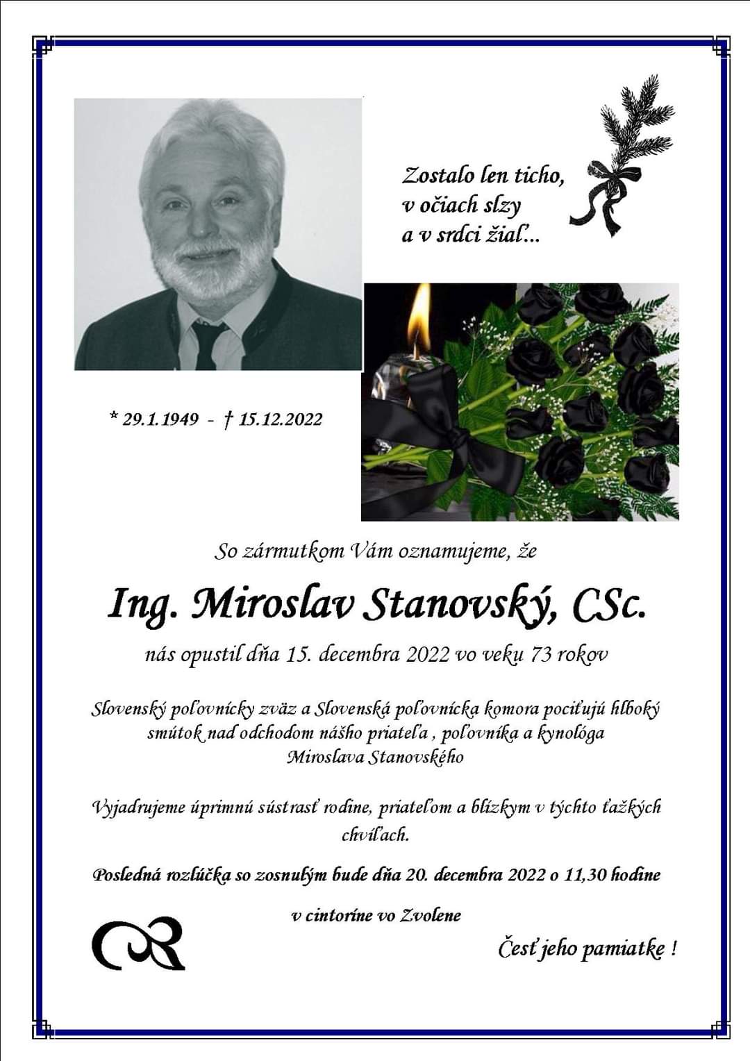 Read more about the article Parte Ing . Miroslav Stanovský, CSc.