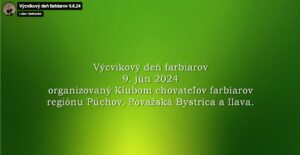 Read more about the article Výcvikový deň farbiarov 9.júna 2024 Spádová oblasť Púchov, Považská Bystrica , Ilava